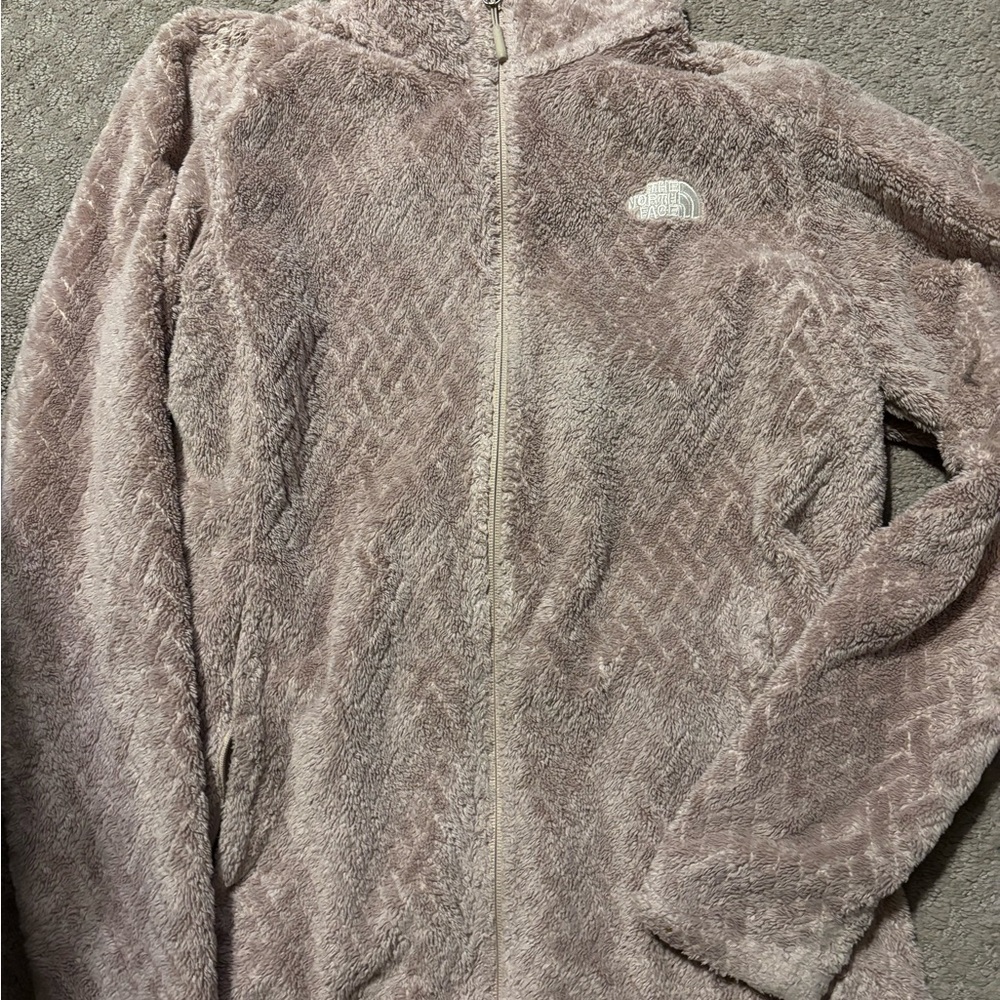 The North Face Brown Teddy Jacket Cozy Fleece Design